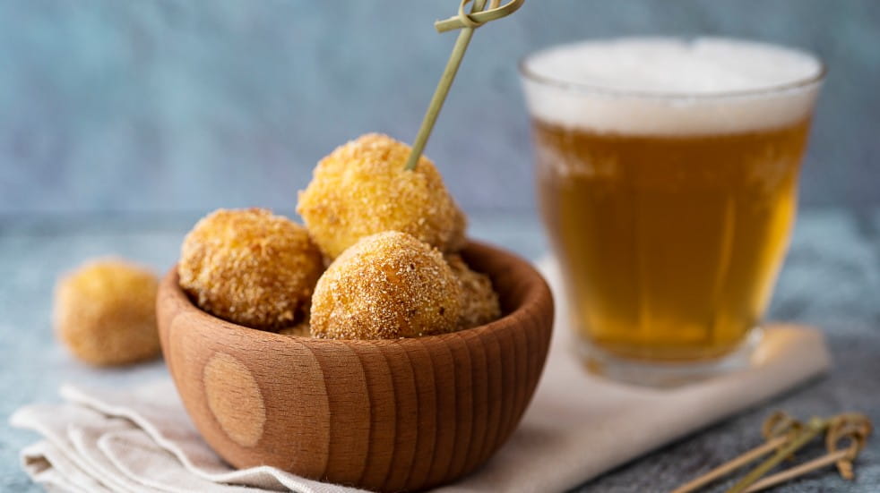 Craft beer and snacks